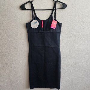 Spanx SmartGrip Slip Womens Small Black Open-Bust Shaping Slip Adjustable Straps